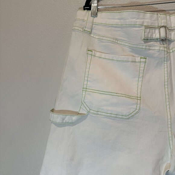 Wild Fable High-Rise Utility Shorts – White with Green Stitching - Picture 6 of 8